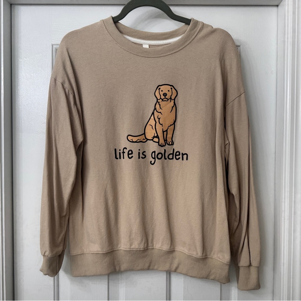 NWOT Life is Golden Golden Retriever Sweatshirt